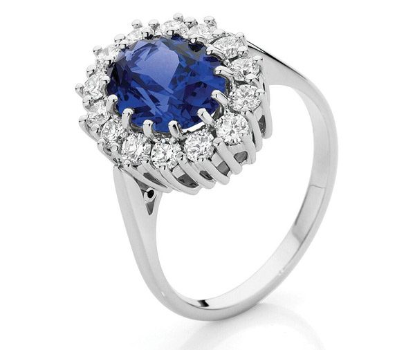 Royal Halo – Princess Of Wales Ceylon Sapphire Engagement Ring ...