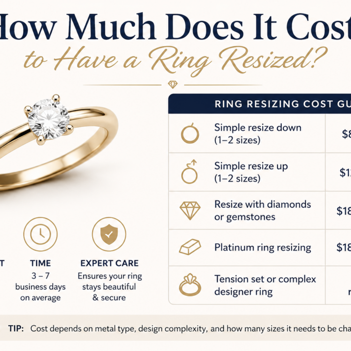 ring resizing chart how much does it cost